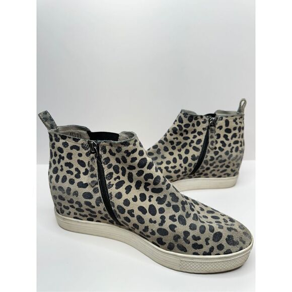 Caslon Aidy Boots Size 10 Water Resistant Suede Leather Leopard Print Booties - Picture 6 of 9